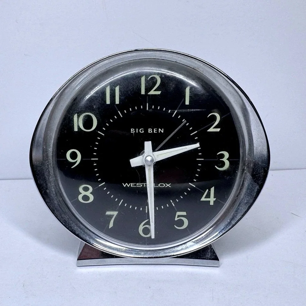 Westclox Big Ben Alarm Clock Black Dial Vintage Parts Repair Not Working